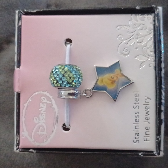 NEW Disney Stainless Steal Dangle Bead Charms Set of 5, Frozen, Tinkerbell, Anna - Picture 3 of 7